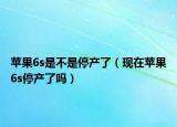 蘋(píng)果6s是不是停產(chǎn)了（現(xiàn)在蘋(píng)果6s停產(chǎn)了嗎）