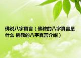 佛說八字真言（佛教的八字真言是什么 佛教的八字真言介紹）