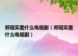 鄭現(xiàn)實(shí)是什么電視?。ㄠ崿F(xiàn)實(shí)是什么電視?。? /></span></a>
                        <h2><a href=