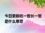 今日更新吃一智長一塹是什么意思