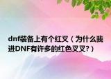 dnf裝備上有個(gè)紅叉（為什么我進(jìn)DNF有許多的紅色叉叉?）