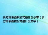 長(zhǎng)方形表面積公式是什么小學(xué)（長(zhǎng)方形表面積公式是什么文字）