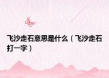 飛沙走石意思是什么（飛沙走石打一字）