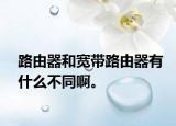 路由器和寬帶路由器有什么不同啊。