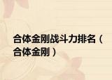 合體金剛戰(zhàn)斗力排名（合體金剛）