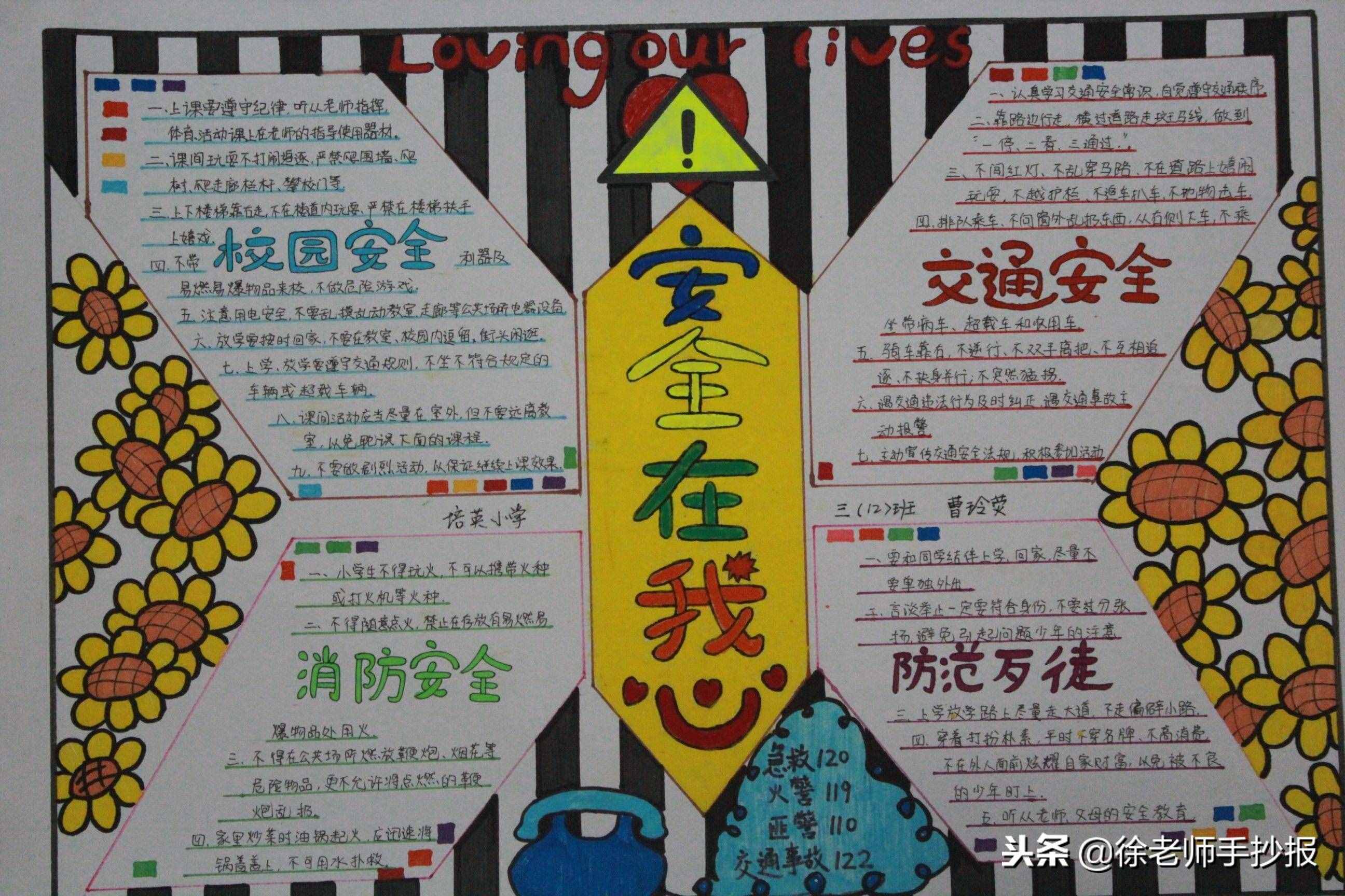 獲一等獎的小學生法制手抄報，設計的真是漂亮