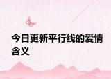 今日更新平行線的愛情含義