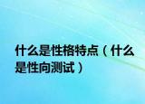什么是性格特點(diǎn)（什么是性向測(cè)試）