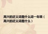 高興的近義詞是什么詞一年級(jí)（高興的近義詞是什么）