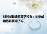 劉愷威和楊冪復活沒有（劉愷威和楊冪復婚了嗎）