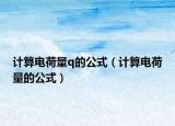 計(jì)算電荷量q的公式（計(jì)算電荷量的公式）