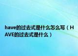 have的過去式是什么怎么寫（HAVE的過去式是什么）