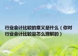 行業(yè)會(huì)計(jì)比較的意義是什么（你對(duì)行業(yè)會(huì)計(jì)比較是怎么理解的）
