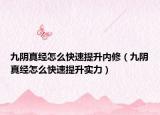 九陰真經(jīng)怎么快速提升內(nèi)修（九陰真經(jīng)怎么快速提升實(shí)力）