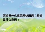 愿望是什么意思網(wǎng)絡用語（愿望是什么意思）