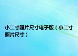 小二寸照片尺寸電子版（小二寸照片尺寸）