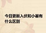 今日更新入伏和小暑有什么區(qū)別