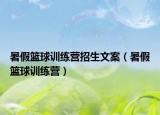 暑假籃球訓(xùn)練營招生文案（暑假籃球訓(xùn)練營）