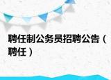 聘任制公務(wù)員招聘公告（聘任）