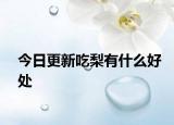 今日更新吃梨有什么好處