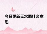 今日更新無水焗什么意思