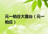 元一柏莊大露臺(tái)（元一柏莊）