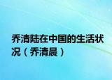喬清陸在中國的生活狀況（喬清晨）