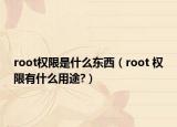 root權(quán)限是什么東西（root 權(quán)限有什么用途?）