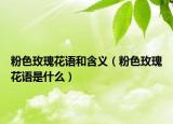 粉色玫瑰花語和含義（粉色玫瑰花語是什么）