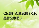 c2c是什么意思?。–2c是什么意思）