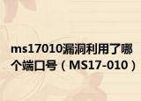ms17010漏洞利用了哪個端口號（MS17-010）