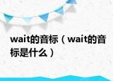 wait的音標(biāo)（wait的音標(biāo)是什么）