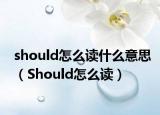 should怎么讀什么意思（Should怎么讀）