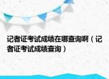 記者證考試成績在哪查詢啊（記者證考試成績查詢）