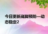 今日更新崴腳預(yù)防—?jiǎng)討B(tài)穩(wěn)定2
