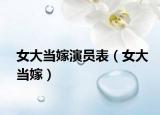 女大當(dāng)嫁演員表（女大當(dāng)嫁）