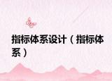 指標體系設(shè)計（指標體系）