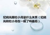 紀(jì)曉嵐跟杜小月是什么關(guān)系（紀(jì)曉嵐和杜小月在一起了嗎最后）