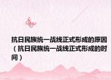 抗日民族統(tǒng)一戰(zhàn)線正式形成的原因（抗日民族統(tǒng)一戰(zhàn)線正式形成的時(shí)間）