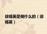 徐錫英是做什么的（徐錫英）