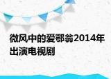 微風(fēng)中的愛鄂翁2014年出演電視劇