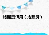 堵漏靈慎用（堵漏靈）