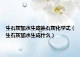 生石灰加水生成熟石灰化學(xué)式（生石灰加水生成什么）