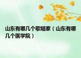 山東有哪幾個(gè)歌唱家（山東有哪幾個(gè)醫(yī)學(xué)院）