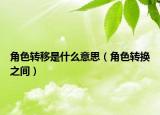 角色轉(zhuǎn)移是什么意思（角色轉(zhuǎn)換之間）