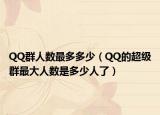 QQ群人數最多多少（QQ的超級群最大人數是多少人了）