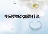 今日更新水堿是什么