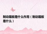 制動(dòng)踏板是什么作用（制動(dòng)踏板是什么）
