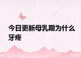 今日更新母乳期為什么牙疼