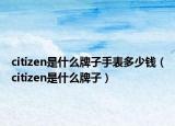 citizen是什么牌子手表多少錢(qián)（citizen是什么牌子）